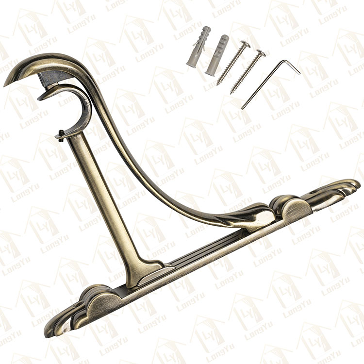 Quais são algumas recomendações de decoração para suportes de haste de cortina ajustáveis?